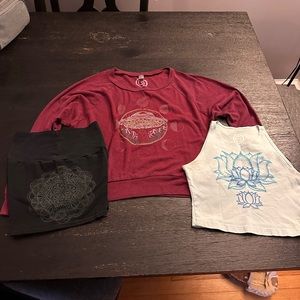 Festival Urahclearlight shorts crop top crew neck Small bundle festival clothing